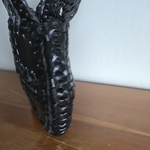 Patricia Nash Black Woven Shoulder Bag No Straps - Picture 4 of 9